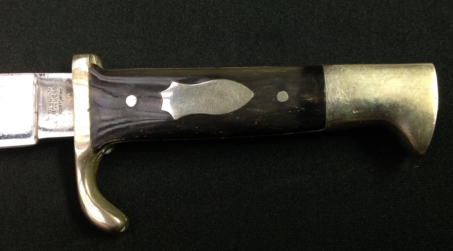 Survival/Hunting/Scouting Knife with 130mm long Bowie style blade with plated finish and etched - Image 4 of 9