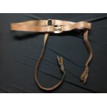 WW1 British Cavalry Officers Snake Belt. Complete with buckle and both straps. No makers mark or