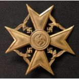WW2 Third Reich Spanienkreuz in Bronze - Spanish Cross in Bronze without Swords. No makers mark.