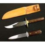 Two knives by Nowill of Sheffield: Bowie Knife with 145mm long blade with etched makers mark "J.