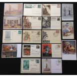 WW2 Third Reich Postcards, 17 in total, eleven of which have been filled in and posted. Political