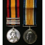 Queens South Africa Medal with South Africa 1902, Transvall and Orange Free State Clasps to 4320 Pte