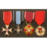 Order of Polonia Restituta 1944 complete with ribbon along with a Cross of Merit 1st class without