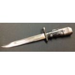 WW2 British No 7 Mk I Land Service Bayonet with single edged fullered blade 205mm in length. Black