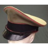 REPRODUCTION Waffen SS OR's/NCO's Schirmmutze Peaked cap with Panzer pink waffenfarbe piping. No