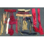 Victorian and Edwardian British Army Officers Full Dress Belts, Sword belts, sashes, under belts,