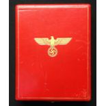 WW2 Third Reich Award Case for the Deutscher Adlerorden 1 Stufe mit Schwertern German Eagle Order