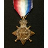 WW1 British 1914-15 Star complete with ribbon to 9106 Pte G Harris, East Yorkshire Regt.