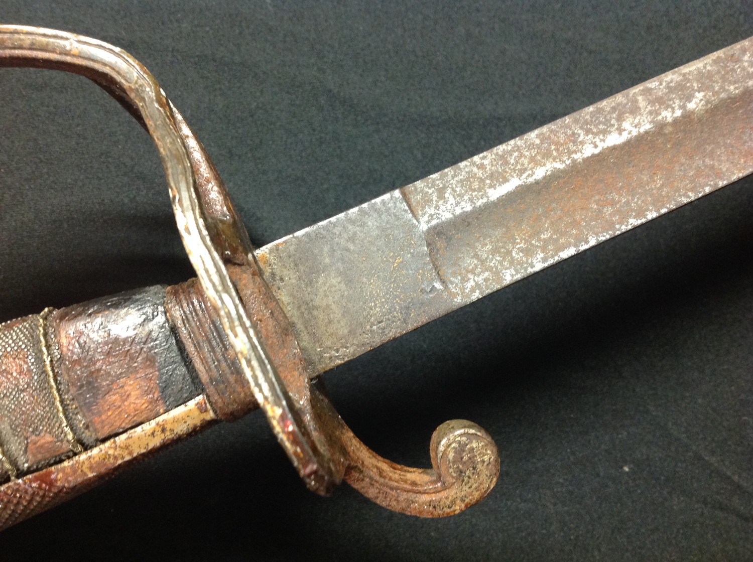 WW2 British Army Officers 1897 pattern sword with single edged fullered blade with Proof mark and - Image 15 of 18