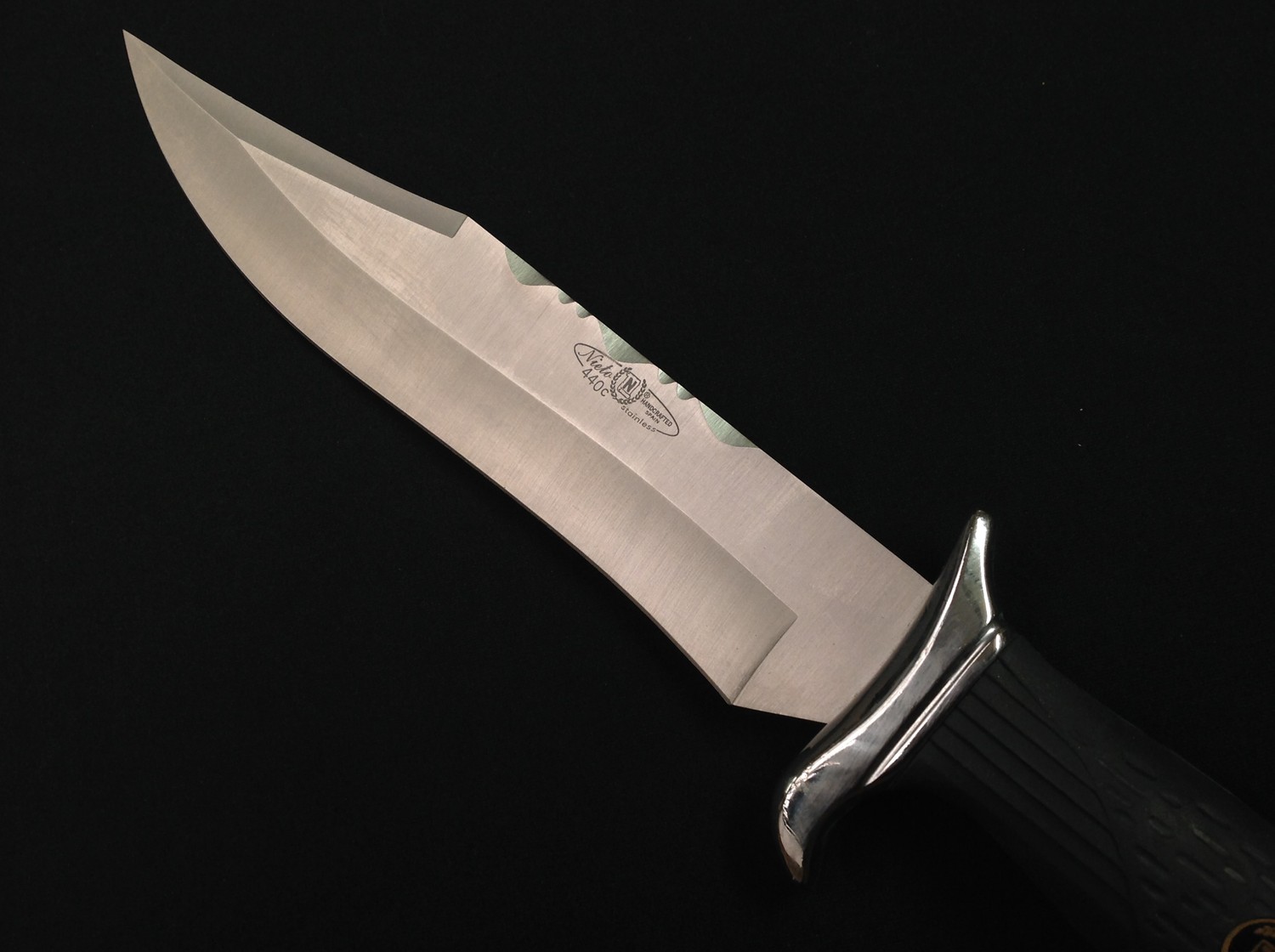 Bowie Knife with 225mm long blade maker marked "Nieto 440c Stainless Handcrafted, Spain". Width of - Image 10 of 11
