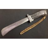 WW2 British Folding Machete with folding blade 250mm in length. No makers mark. Crossguard marked