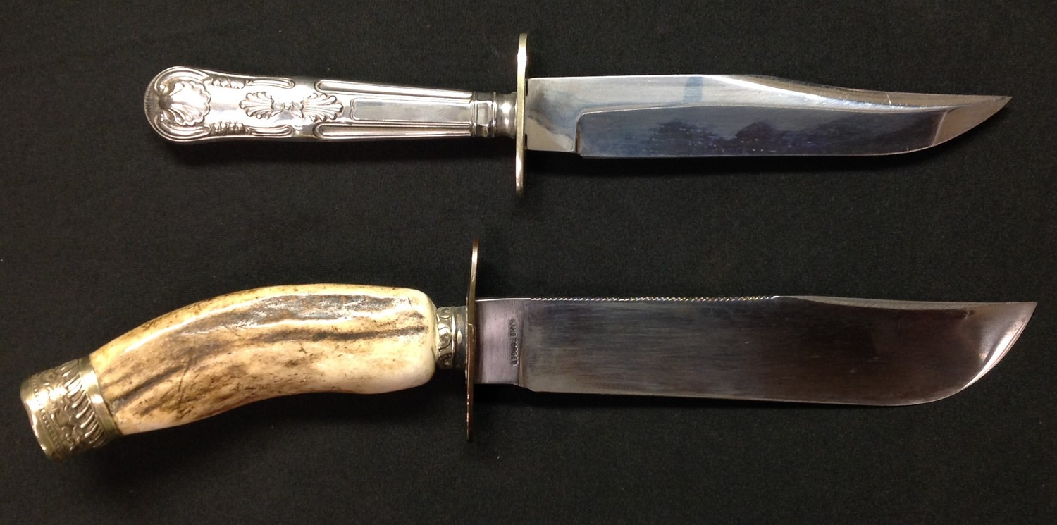 Pair of Bowie knives: 155mm long blade maker marked to ricasso "Johnson Western Works, Sheffield". - Image 2 of 9