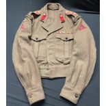 British Army Staffordshire Regiment 1949 Pattern Captains Battledress Blouse. Complete with all