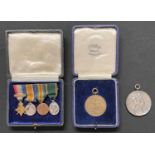 WW1 British miniature medal group comprising of 1914 Star with clasp, War Medal, Victory Medal and