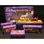 Toys - Corgi 6007 Cadbury truck set and play mat, window boxed; 23501 Cadbury's Cocoa Leyland six