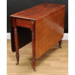 A Victorian mahogany Pembroke table, 70.5cm high, 37.5cm opening to 138.5cm wide, 91cm deep, c.1860