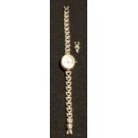 A lady's silver bracelet watch, Carvel, quartz movement, marked 925