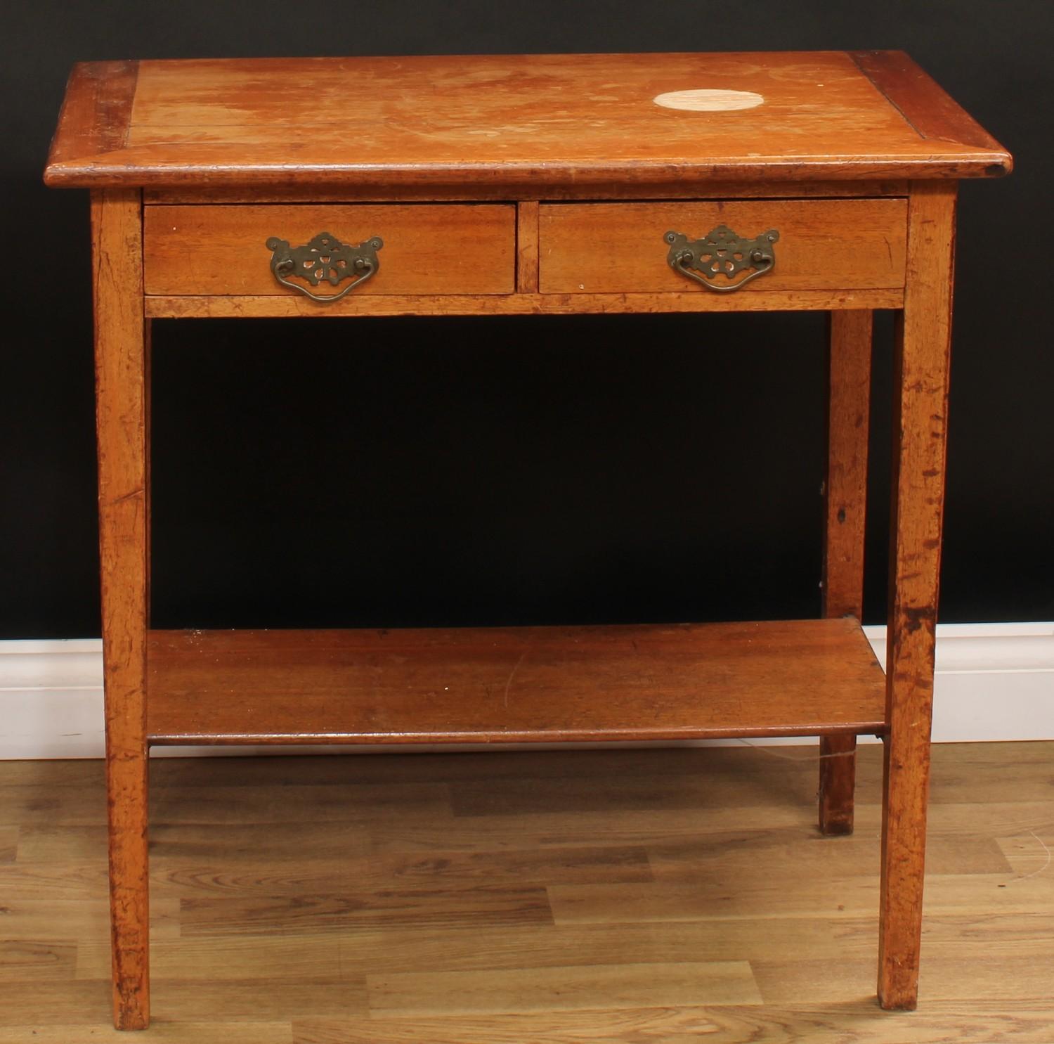 An early 20th century mahogany side table, 74.5cm high, 75.5cm wide, 44.5cm deep; an early 20th - Image 7 of 8