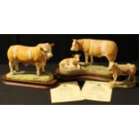 A Border Fine Arts model, Simmental Bull, limited edition, 660/850, certificate; another,