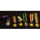Medals - British miniature military dress medals, WWI, WWII and post war including WW1 victory