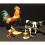 A Beswick model of a Leghorn Cockerel, number 1892, 24.5cm, printed and impressed marks; a Beswick