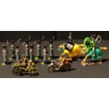 Timpo Toys plastic swoppets, Knights of the Middle Ages (Helm Knights), comprising of an armoured