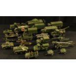 Diecast Vehicles - collection of Dinky military vehicles icluding Tank Transporter, Armoured Command