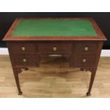 A Chinese Chippendale Revival room centre writing table, rectangular top with inset writing surface,