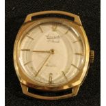 A 9ct gold gentleman's Everite 17 jewel watch, champagne dial, baton indicators, no strap, marked