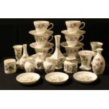 A Duchess Bramble Rose pattern part tea service; Aynsley Pembroke pattern vases; Wedgwood; etc