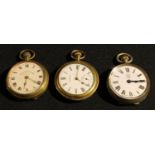 A Bentima pocket watch; others, A. W. W. co. Waltham and Onalin (3)