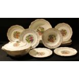 A French L'armandinoise Tokio pattern dinner service, comprising vegetable dish and cover, two