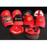 Football - Manchester United, ten assorted baseball style caps, 1990s and later