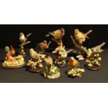 A Country Artists resin model, Charlecote Songthrush, 04979, 15cm; other similar bird models,