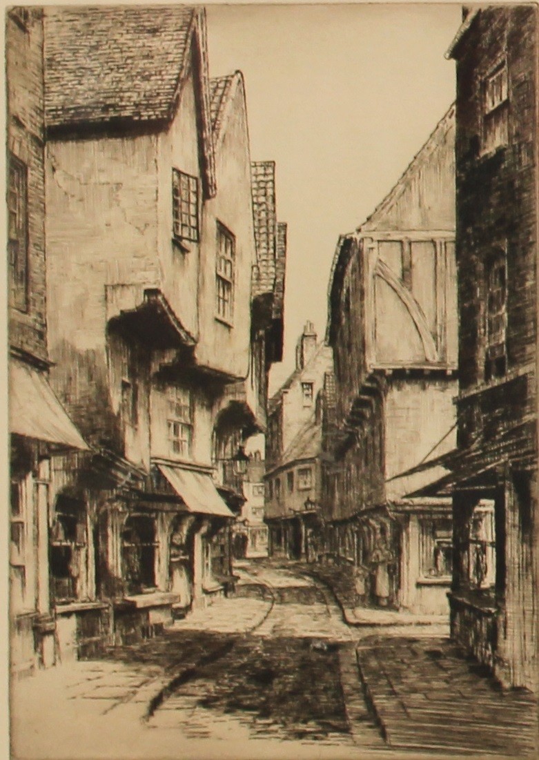 Pictures and Prints - Reginal Green, A.R.E. (1884-1971), by, The Shambles, York, signed, titled - Bild 2 aus 6