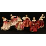 A Royal Doulton figure First Waltz HN2862; others, My Best Friend HN3011; Elaine HN3307; Fragrance