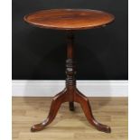 A 19th century mahogany tripod occasional table