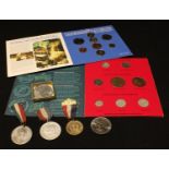Numismatic Interest - 1983 UK unc. set in folder; Coins of Ancient Britain replica set, Glendinnings