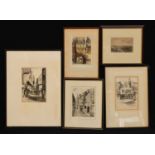 Pictures and Prints - Reginal Green, A.R.E. (1884-1971), by, The Shambles, York, signed, titled