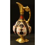 A Royal Crown Derby Imari palette 1128 pattern Kedleston ewer, 26cm, printed mark in red, second