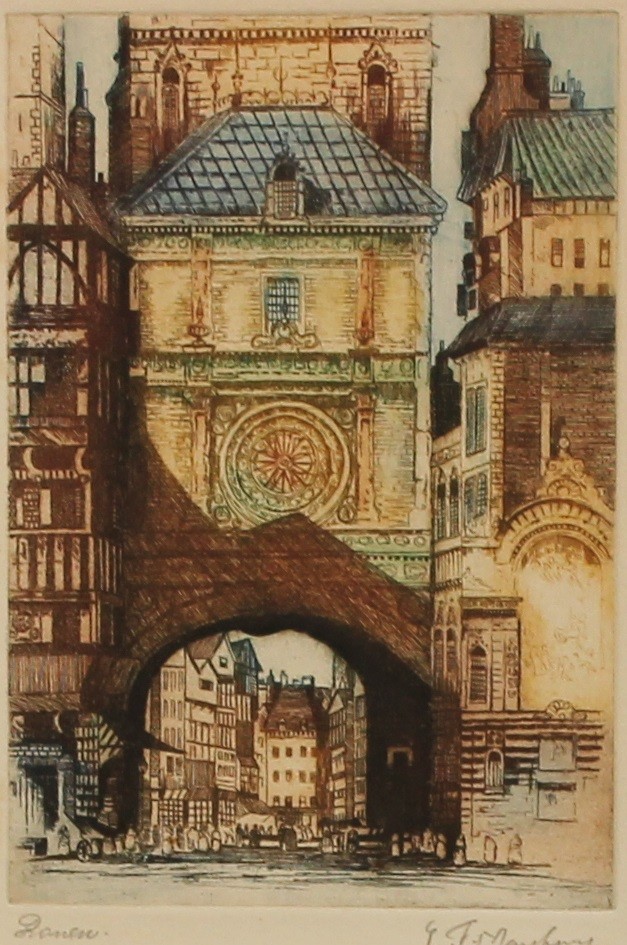 Pictures and Prints - Reginal Green, A.R.E. (1884-1971), by, The Shambles, York, signed, titled - Bild 3 aus 6
