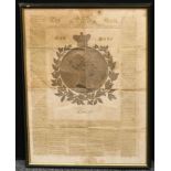 Royal Interest - The Sun 'Gold Edition' newspaper, June 28th 1838, commemorating Queen Victoria's