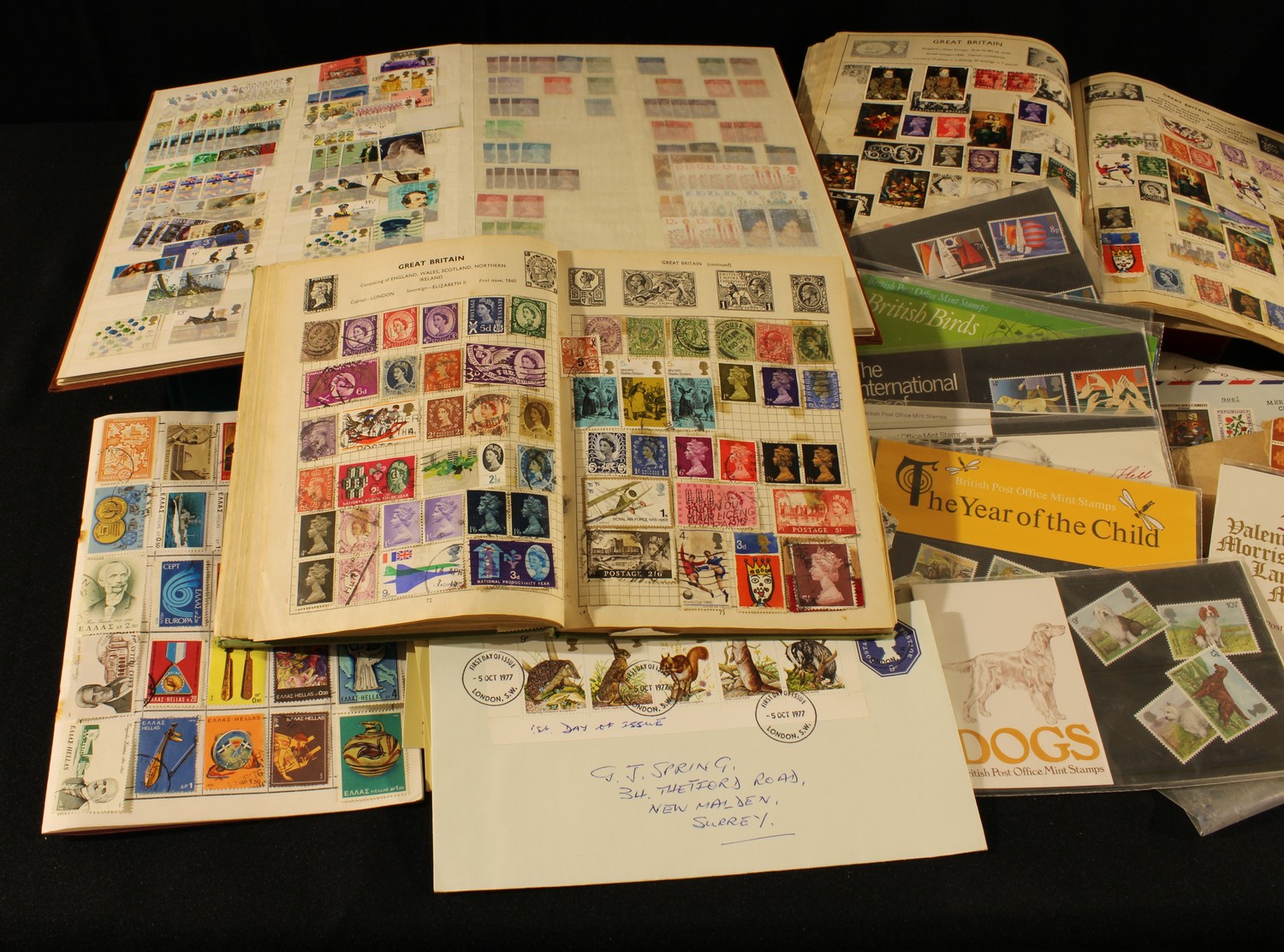 Stamps - general collection, packets, albums, etc, six albums, FDC, etc, postcards - Bild 2 aus 3