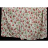 Textiles - a pair of Laura Ashley curtains, Poppy design, approx 140cm drop x 250cm width