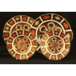 A Royal Crown Derby Imari palette 1128 pattern sandwich plate, 25cm, printed mark, first quality; an