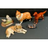 A Beswick collie, Lochinvar of Lady Park; a Red Setter, CH Sugar of Wendover; etc