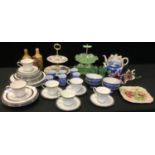 A Royal Doulton Sarabande pattern dinner set for four inc dinner, side plates, soup bowls, cups