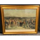 Charles Lees, after, The Golfers, coloured lithograph, framed