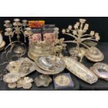 Plated Ware - entree dishes; specimen vases; candelabrum; etc