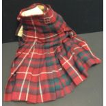 Fashion - a mid 20th century McEwan's of Perth Stuart of Bute pattern tartan kilt. c,1950